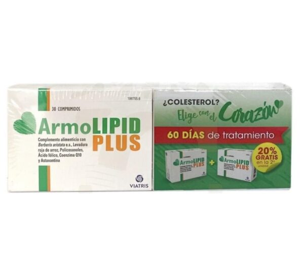 Armolipid Plus Duplo 2×30 δισκία συμπλήρωμα διατροφής για χοληστερόλη και τριγλυκερίδες