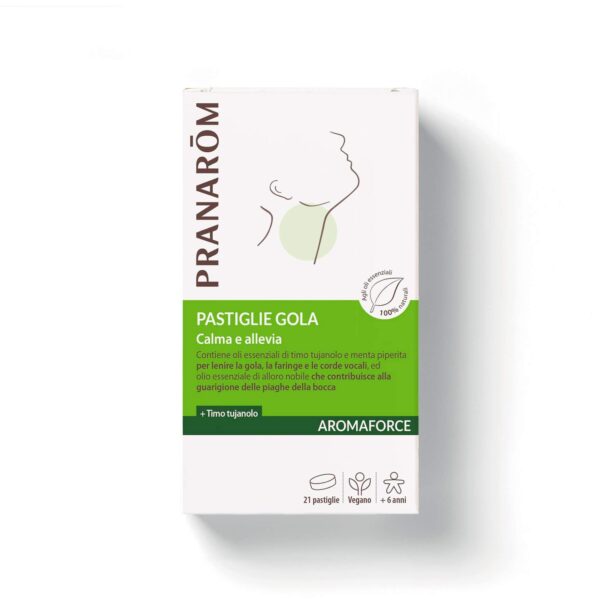 Pranarom Aromaforce pastilles gorge avec huiles essentielles, 21 unités