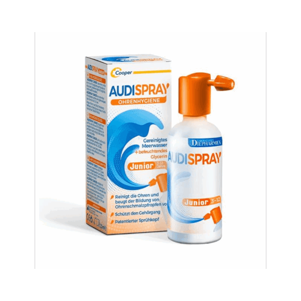 Audispray Junior Lösung zur Reinigung von Kinderohren Spray 1 Behälter