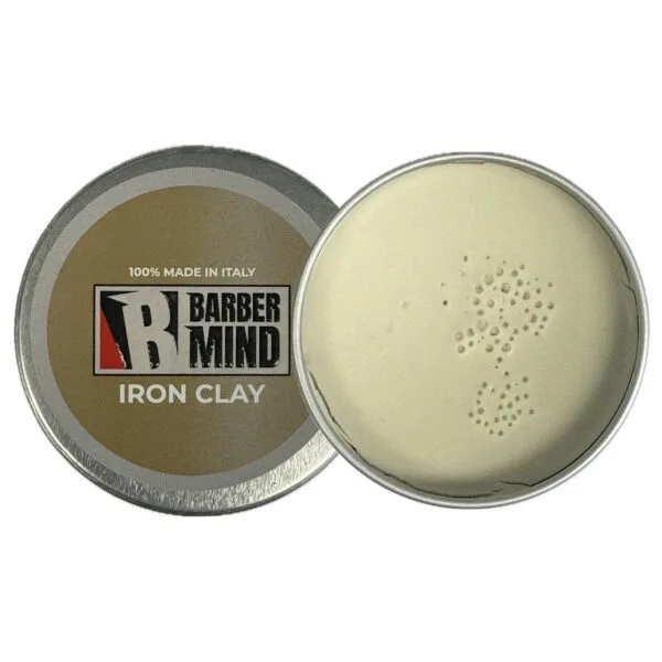 Barber Mind Iron Clay pomada capilar mate para penteado profissional