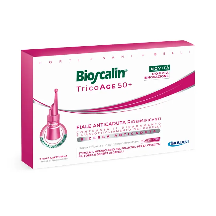 Bioscalin TricoAge 50+ trattamento anticaduta capillare in fiale, 8 unità
