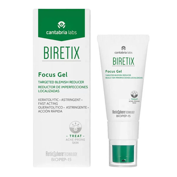 Biretix Focus gel facial tratamiento localizado piel grasa y acneica 15 ml