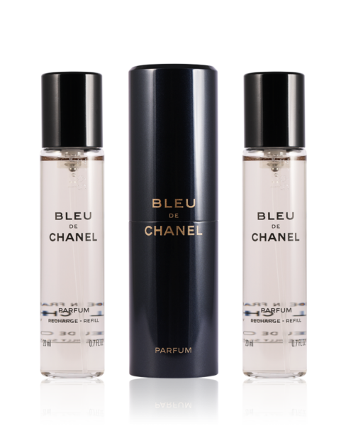 Bleu de Chanel Eau de Parfum vaporizzatore twist & spray ricaricabile 3 x 20 ml