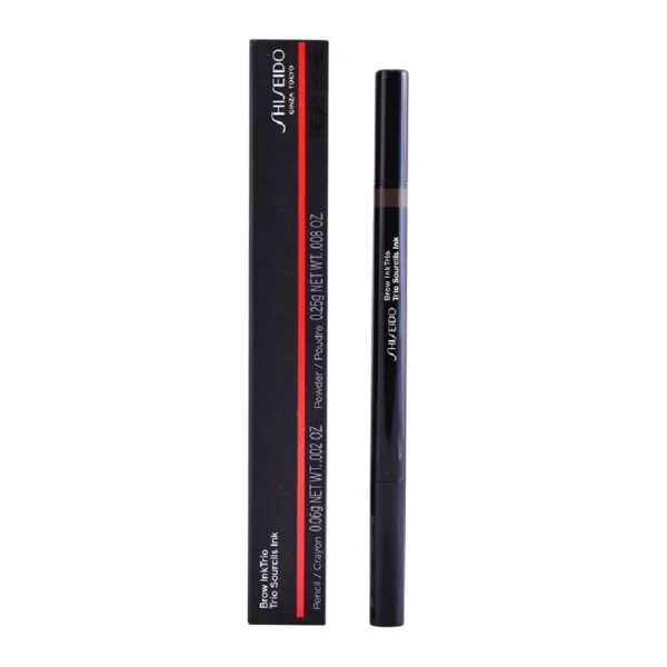 Shiseido Brow Inktrio 03 Djupbrun, 3‑i‑1‑penna för ögonbryn
