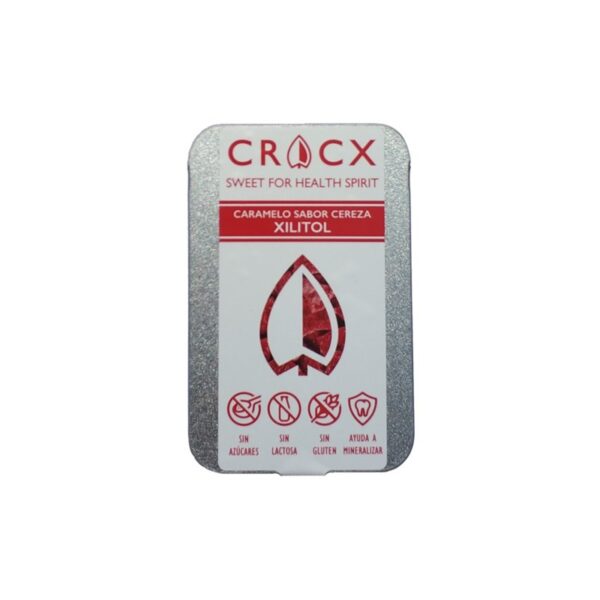 Caramelo sabor cereza con xilitol sin azúcar sin gluten ni lactosa CRACX 35 g