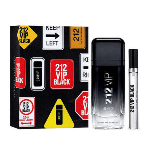 Carolina Herrera 212 VIP Black Travel Set Eau de Parfum uomo 110 ml