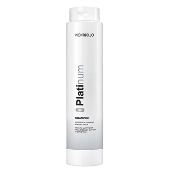 Shampoo kirkastava anti-keltainen Montibello Platinum valkoisille ja harmaille hiuksille 300 ml