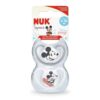Ciuccio in silicone NUK Space Mickey, taglia 6-18 mesi, confezione blister da 2 pezzi