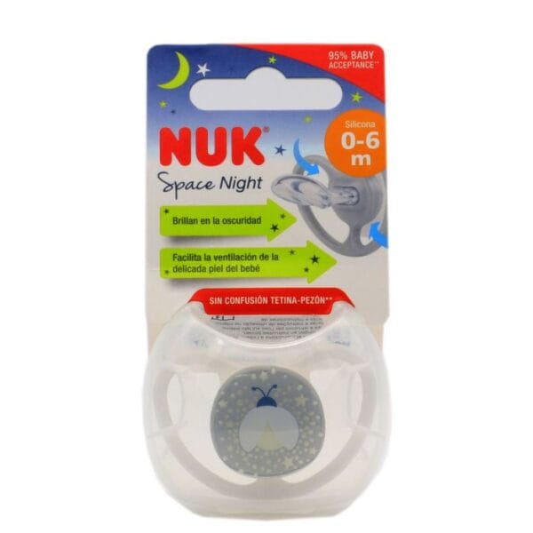 Πιπίλα σιλικόνης NUK Space Night 0-6 μηνών, 1 μονάδα