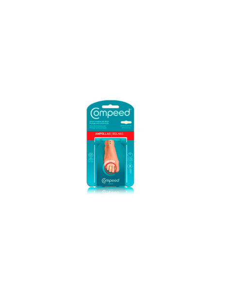 Compeed apósitos hidrocoloides para ampollas en dedos de los pies, 8 parches
