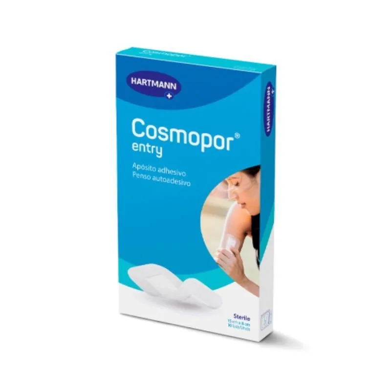 Cosmopor Entry apósitos estériles adhesivos 15×8 cm, caja con 10 unidades