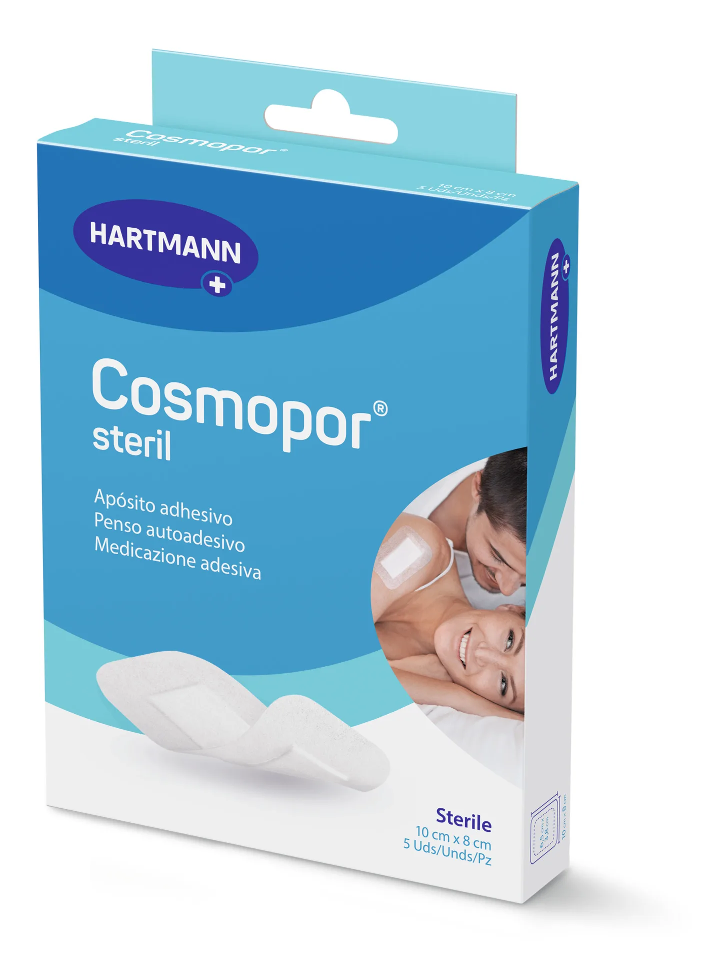Cosmopor Steril apósito estéril adesivo 20×10 cm caixa 5 unidades