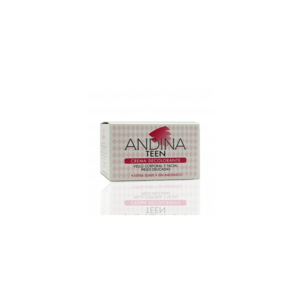 Crema decolorante Andina Teen per peli del viso e del corpo, 30 ml