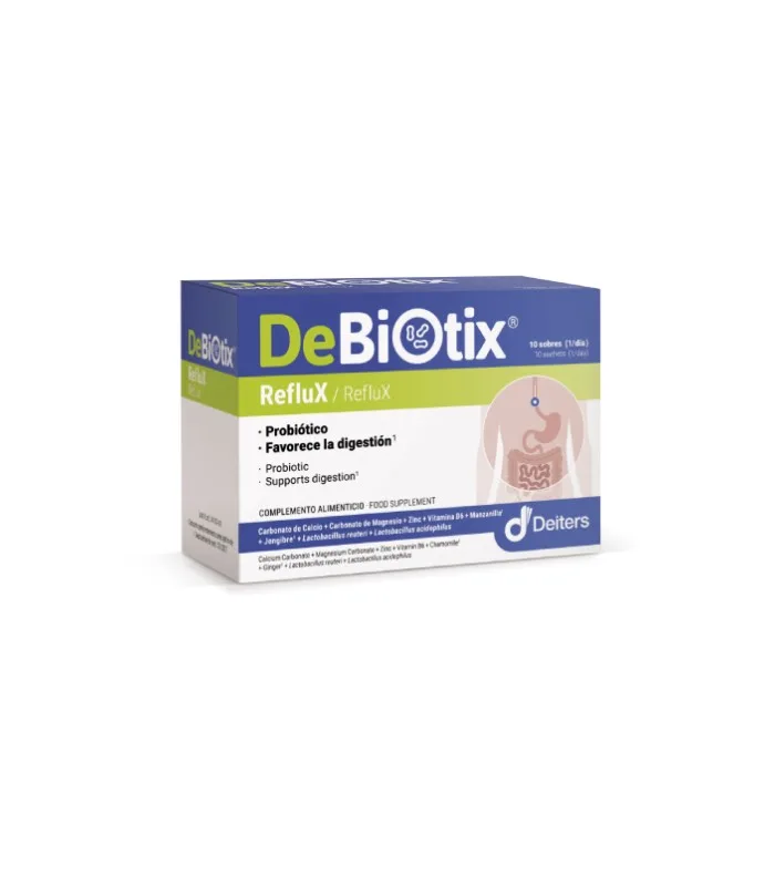 Deiters Debiotix Reflux suplemento para refluxo gastroesofágico 10 sachês