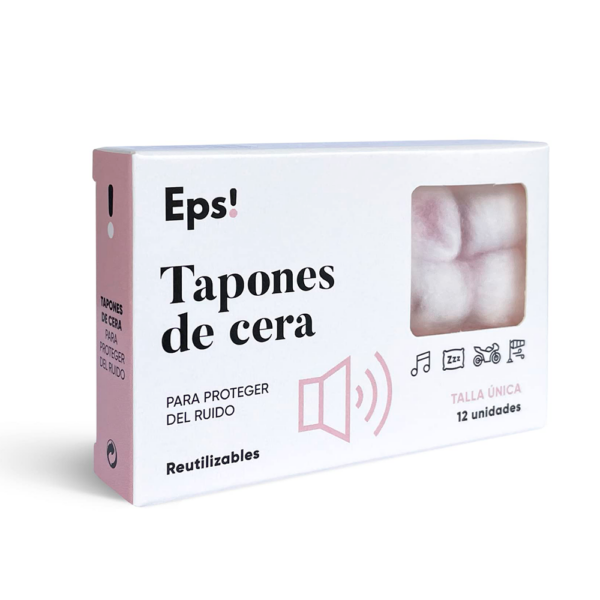 Deiters EPS tapones de cera reutilizables para oídos, 12 unidades