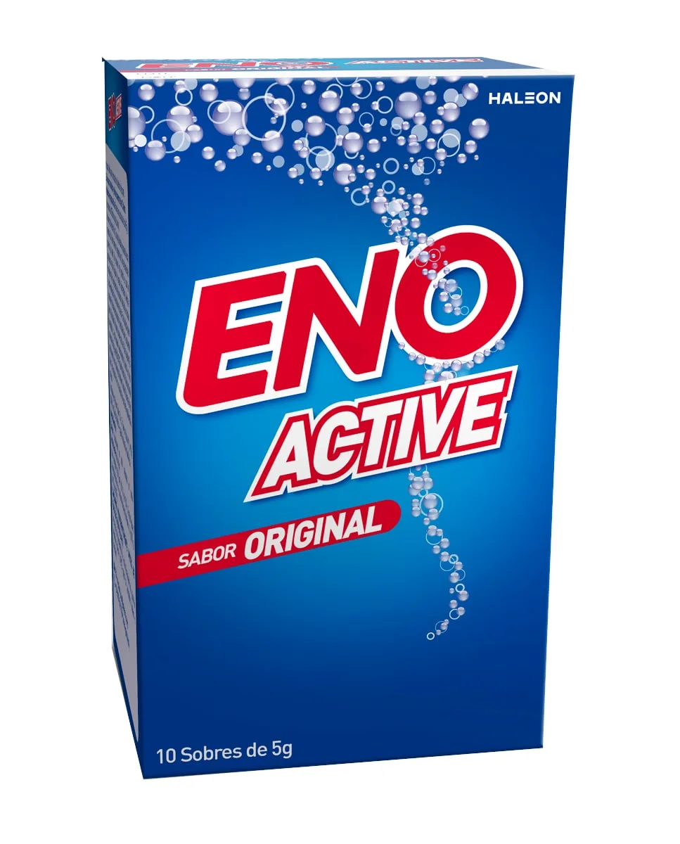 Eno Active antiacido effervescente gusto originale, 10 bustine di polvere orale