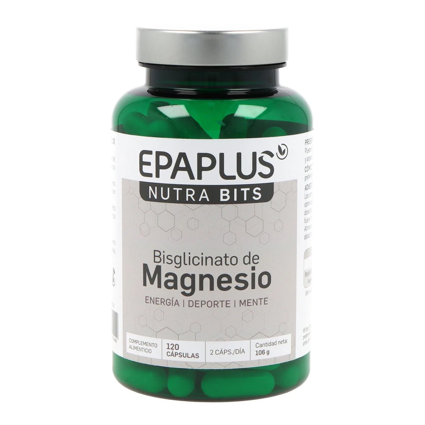 Epaplus Nutrabits magnesiumbisglycinat, kosttillskott, 120 kapslar
