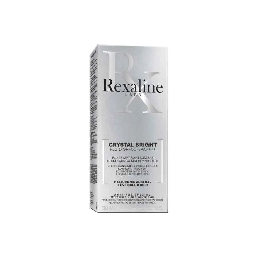 Rexaline Gezichtsvloeistof Crystal Bright SPF50+ matte afwerking 30 ml