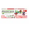Fluocaril Junior 6-12 år barn tandkräm frukt 2 x 75 ml