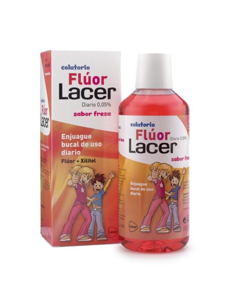 Fluor Lacer Junior Mundspülung täglich für Kinder mit Fluor 500 ml
