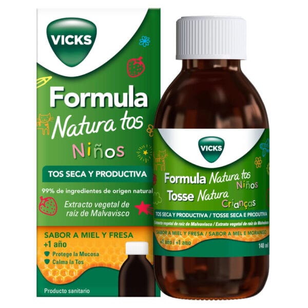 Formula Natura Hostbarn sirap med honung och jordgubb, 140 ml flaska