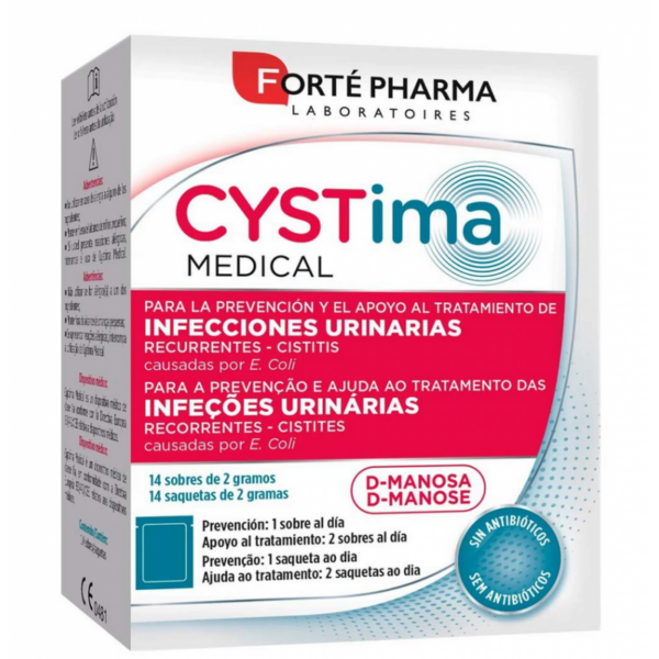 Forté Pharma Cystima Medical 14 sachets de 2 g pour le bien-être urinaire