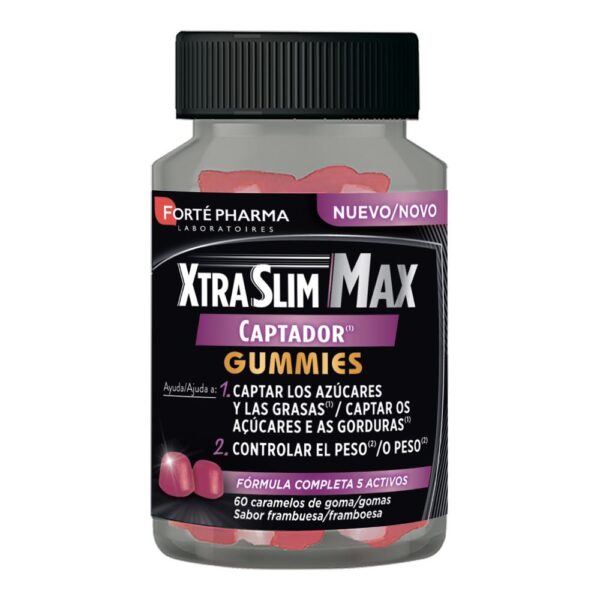 Forté Pharma XtraSlim Max Capteur framboise 60 gommes complément contrôle du poids