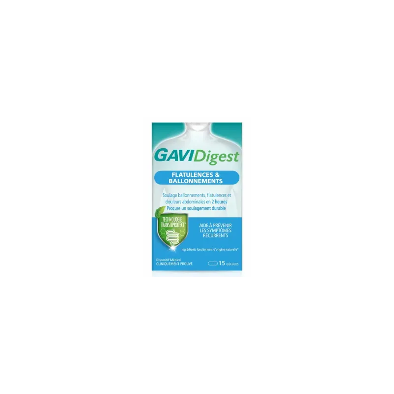 Gavidigest gases e hinchazón, complemento digestivo en cápsulas, 30 unidades