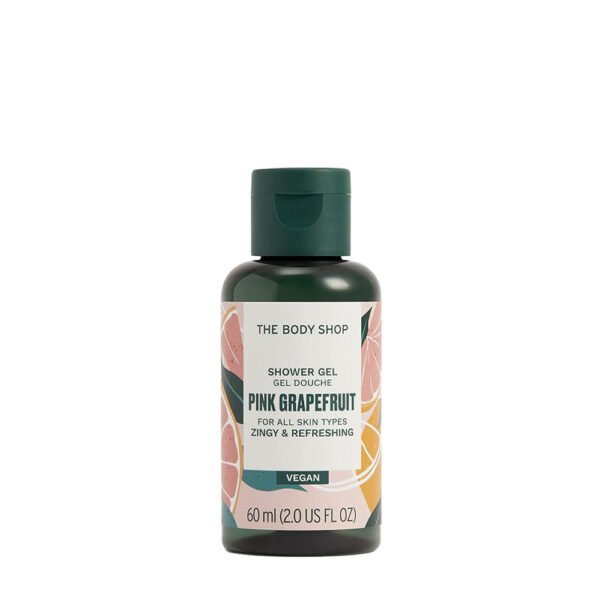 The Body Shop Gel de douche Pink Grapefruit, parfum de pamplemousse rose, 60 ml