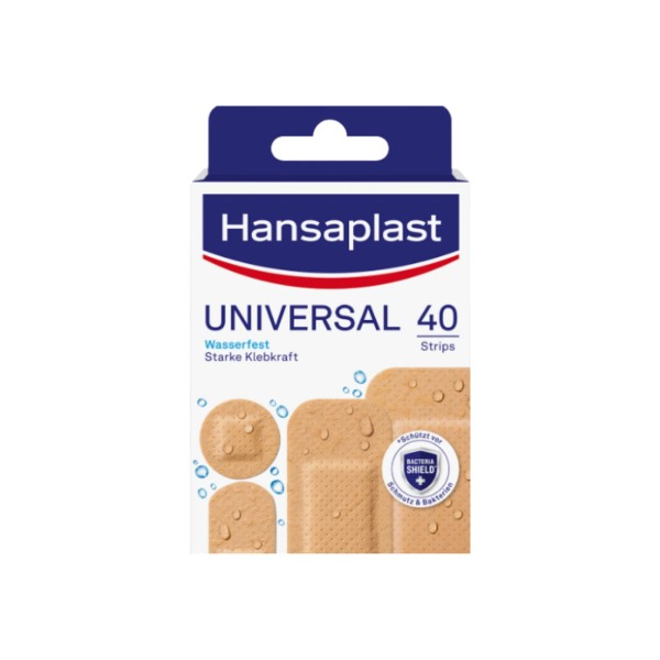 Hansaplast Universal apósitos adhesivos resistentes al agua, 40 tiras