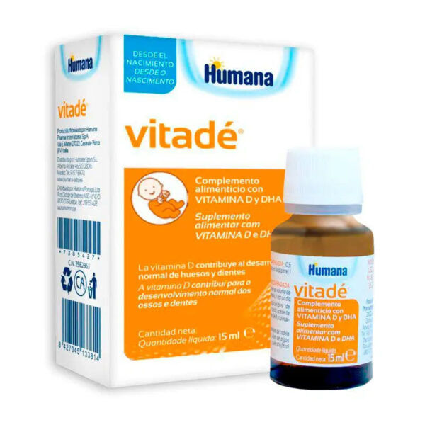 Humana Vitadé orale druppels vitamine D3 en DHA 15 ml