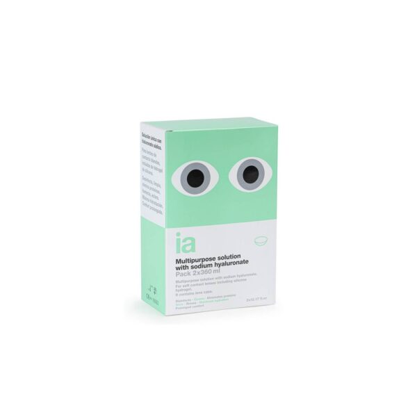 Interapothek solución única con ácido hialurónico para lentes de contacto blandas 2×360 ml