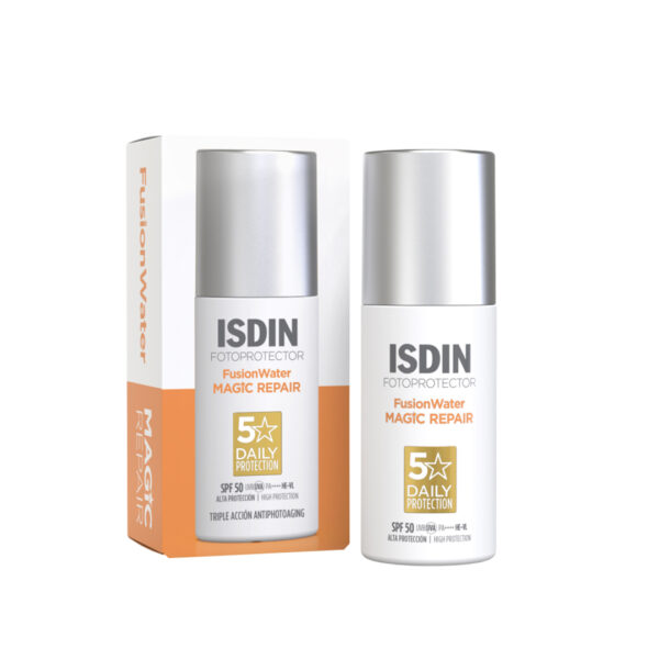 ISDIN Fusion Water Magic Repair Fotoprotektor facial ohne Farbe SPF 50 50 ml