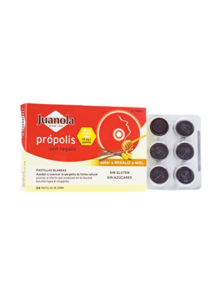Juanola pastilhas macias própolis sabor alcaçuz e mel 48 g