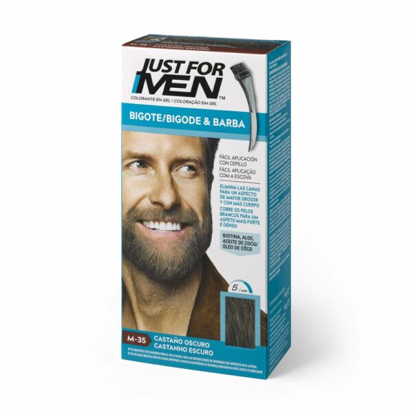 Just For Men Moustache et Barbe Gel Colorant M-35 Châtain foncé