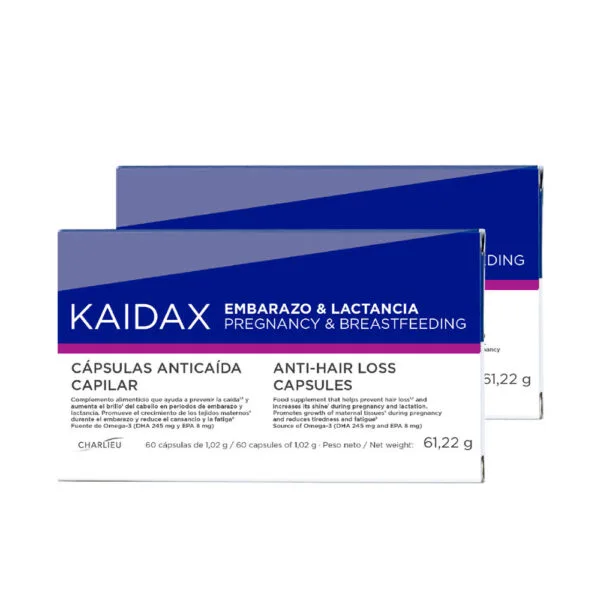 Topicrem Kaidax Embarazo y Lactancia, complemento alimenticio en cápsulas pack 2 x 60
