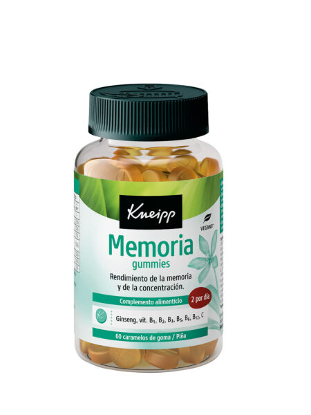 Kneipp Memoria gominolas sabor piña complemento alimenticio 60 unidades