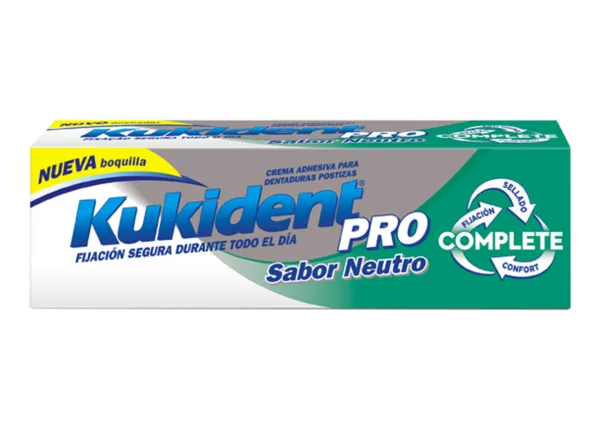 Kukident Pro Complete Neutral adhesivna krema za zubne protetske radove, tube 47 g