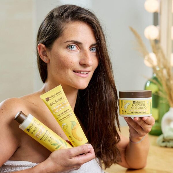 La Saponaria Après-shampooing Volumisant Citron Bio et Acide Hyaluronique 150 ml