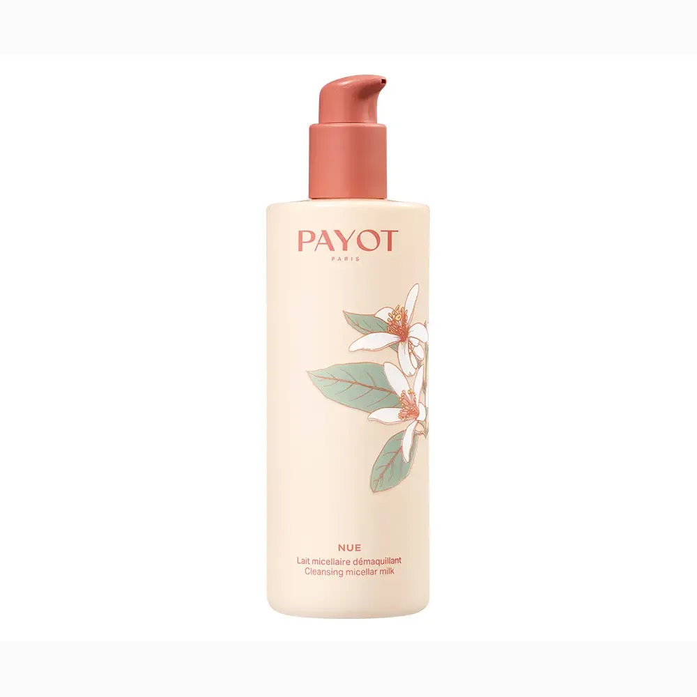 Payot Leche micelar desmaquillante para rostro, textura cremosa, botella 400 ml