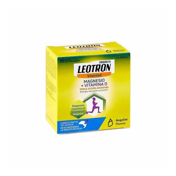 Leotron Vitalité Magnésium + Vitamine D saveur fruits des bois 30 sticks