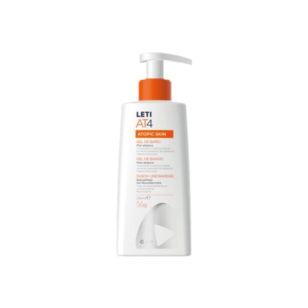Leti AT4 gel μπάνιου για δέρμα ατοπικό και ξηρό 250 ml