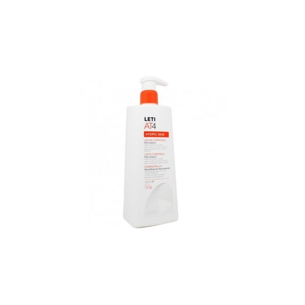 Leti AT4 leite corporal emoliente dermatológico 500 ml com dispensador