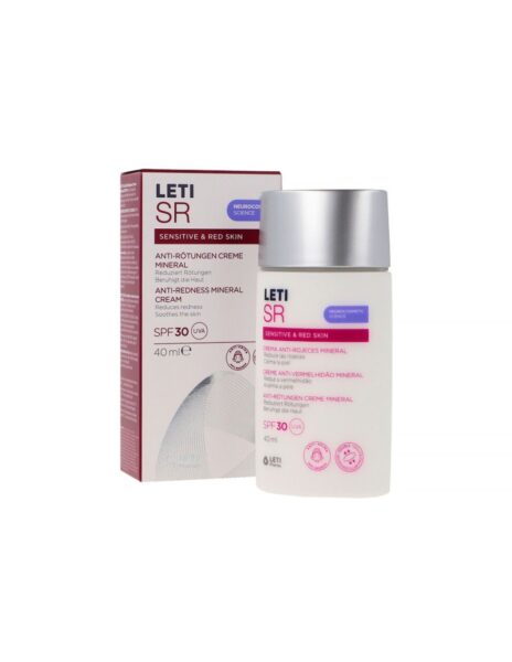 LetiSR creme facial anti-vermelhidão mineral FPS 30 pele sensível 40 ml