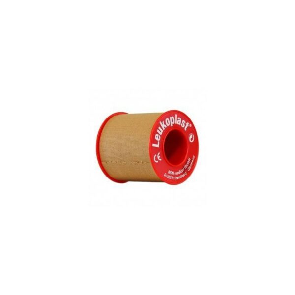 Leukoplast esparadrapo adhesivo color carne 5 cm x 5 m rollo