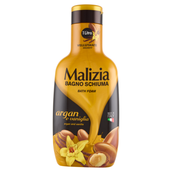 Malizia gel ντους και αφρός βανίλια & αργαν 1000 ml αποσπώμενο καπάκι
