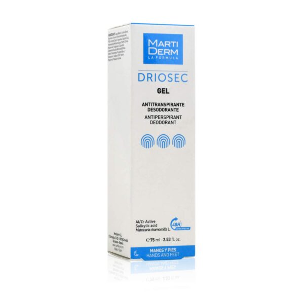 Martiderm Driosec gel antitranspirante manos y pies 75 ml