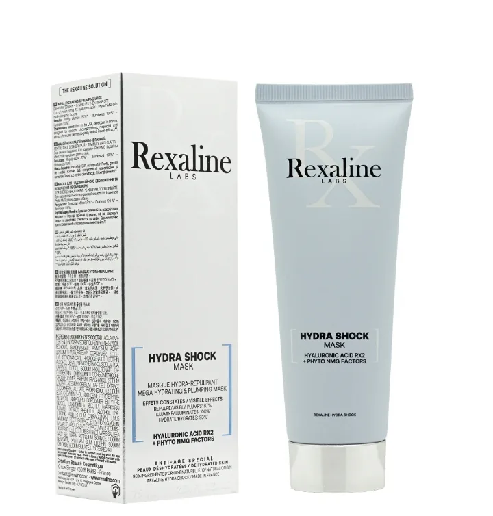 Rexaline Mascarilla facial 3D Hydra-Shock hiperhidratante e rejuvenecedora em gel 75 ml