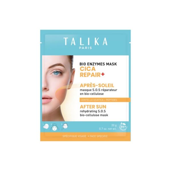Talika Gesichtsmaske aus Biocellulose After Sun reparierend und ultra beruhigend mit CICA 20 g