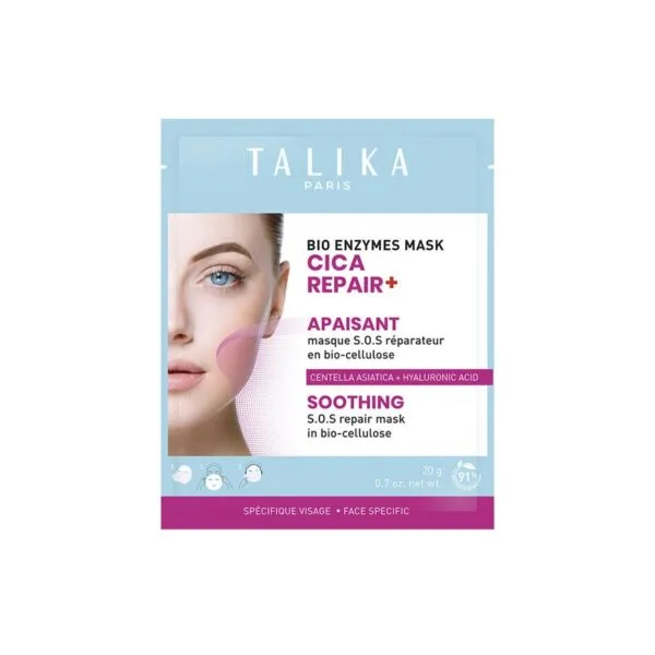 Talika Mascherina facciale Cica Repair+ Soothing S.O.S riparatrice e idratante 20 g